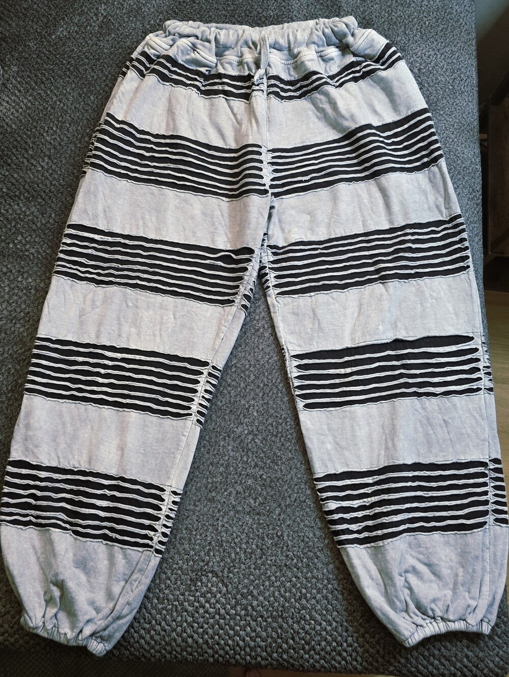 Shop Therapy XXL Festival Harem Pants Gray Black Boho Hippie Moto Joggers